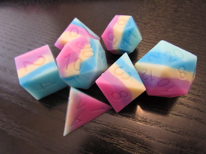 Quadruple Color Silicone Dice Set