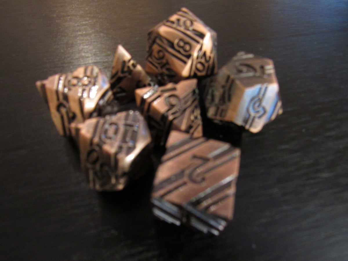 Striped Metal Dice Set