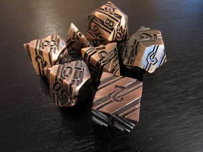 Striped Metal Dice Set