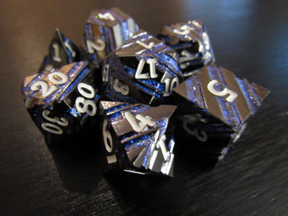 Striped Metal Dice Set