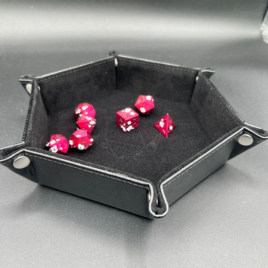 Black Dragon Skin Hex Tray