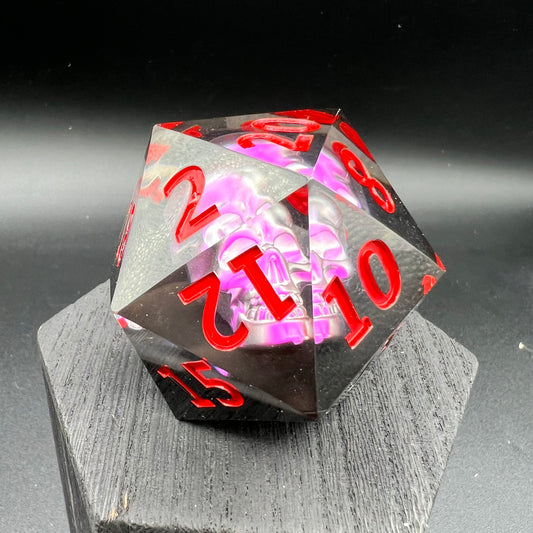 Giant Purple Skull D20