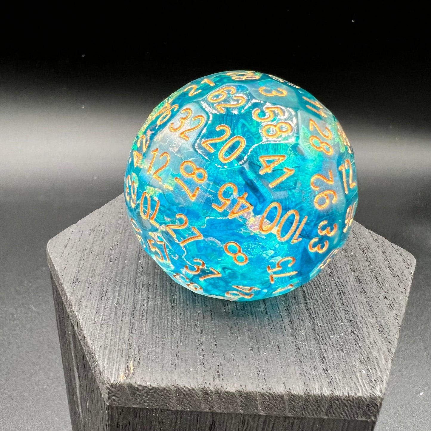 Blue with Gold Flake D100
