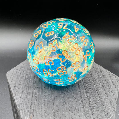 Blue with Gold Flake D100