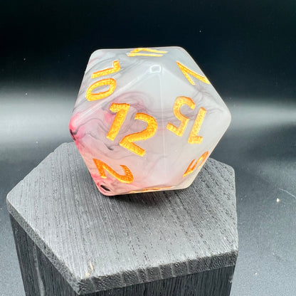 Giant Red Jade D20