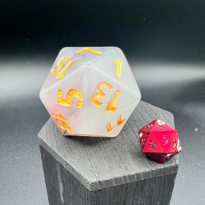 Giant Red Jade D20