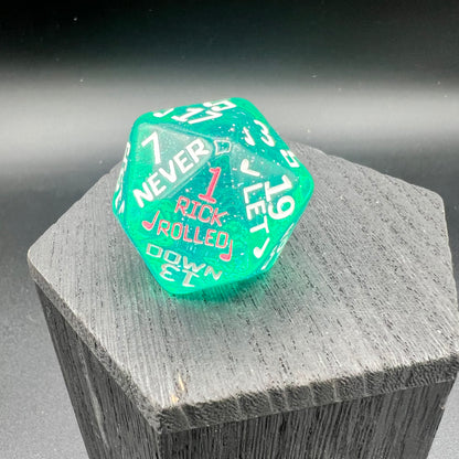 Large Rick Roll D20