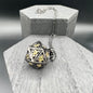 Gunmetal and Gold D20 Necklace