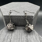 Gunmetal D20 Earrings