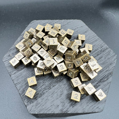 Antique Brass 100 pack of D6's