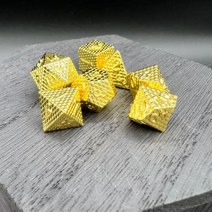 Gold Mini Dragon Scale Dice