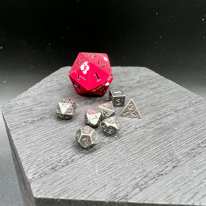 Tiny Antique Silver Dice
