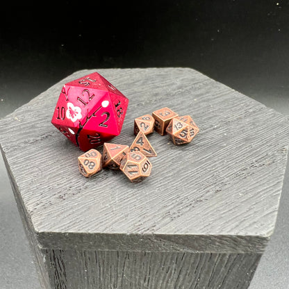 Tiny Antique Copper Dice