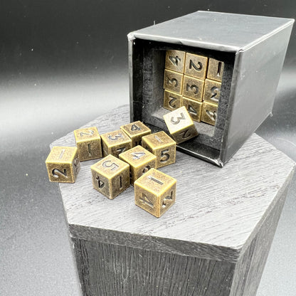 Antique Brass 36 pack of D6's