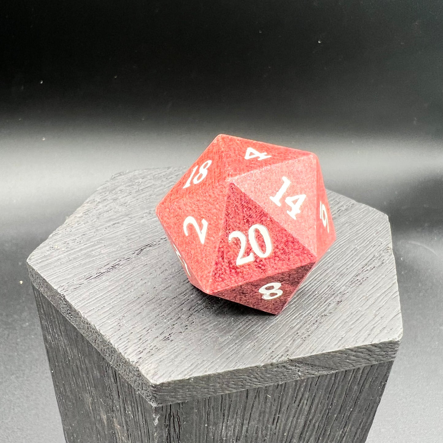 Purple Heart Large Wood D20