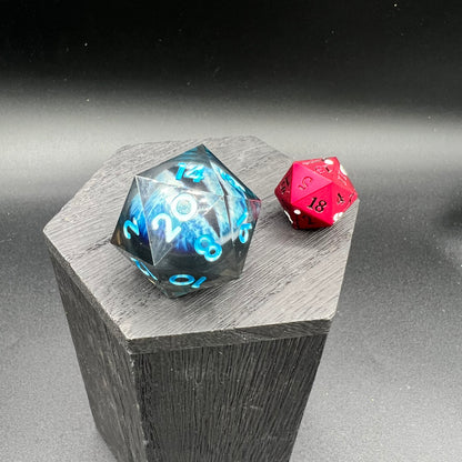 Blue Dragon Eye Liquid Core Large D20