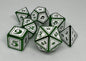 White and Green Classic Dragon Scale Dice