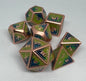 Blue, Green, and Copper Classic Dragon Scale Dice