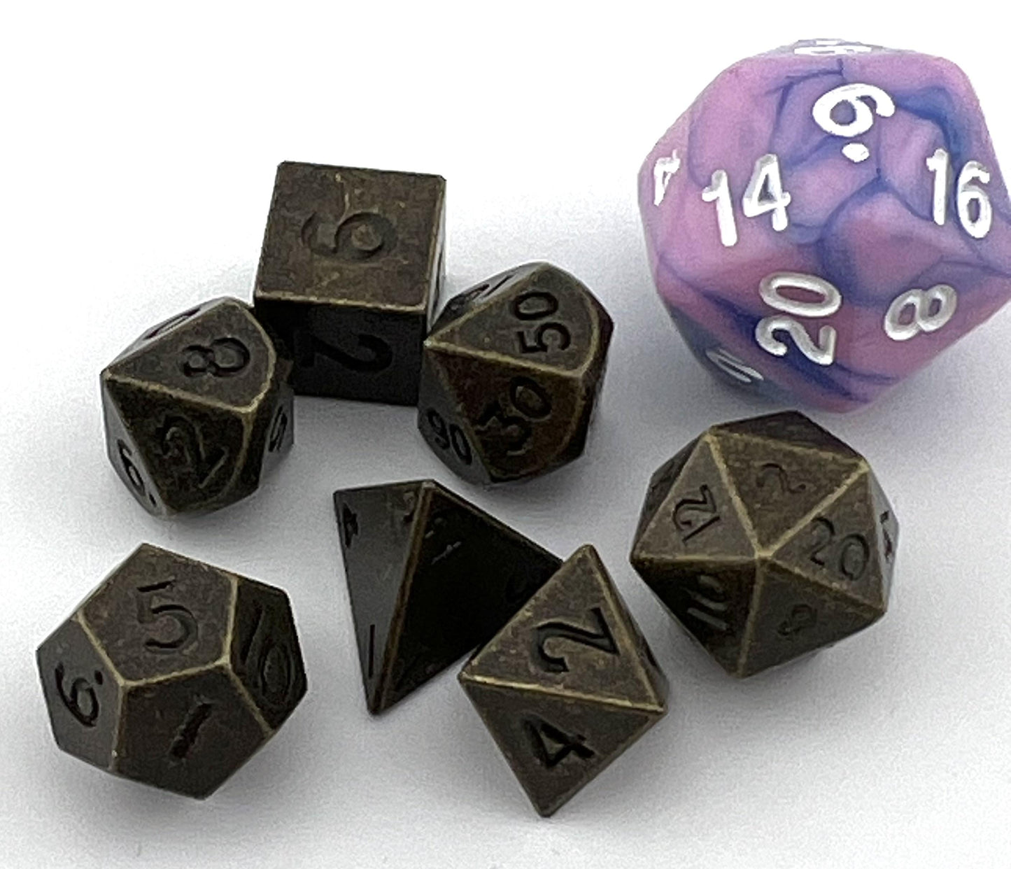 MM-11 Brass, Mini (10 MM), Metal Dice Set