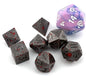 MM-12 Ancient-Silver-With-Blood-Splatter, Mini (10 MM) Metal Dice Set