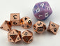 MM-16 Rose-Gold, Mini (10 MM), Metal Dice Set