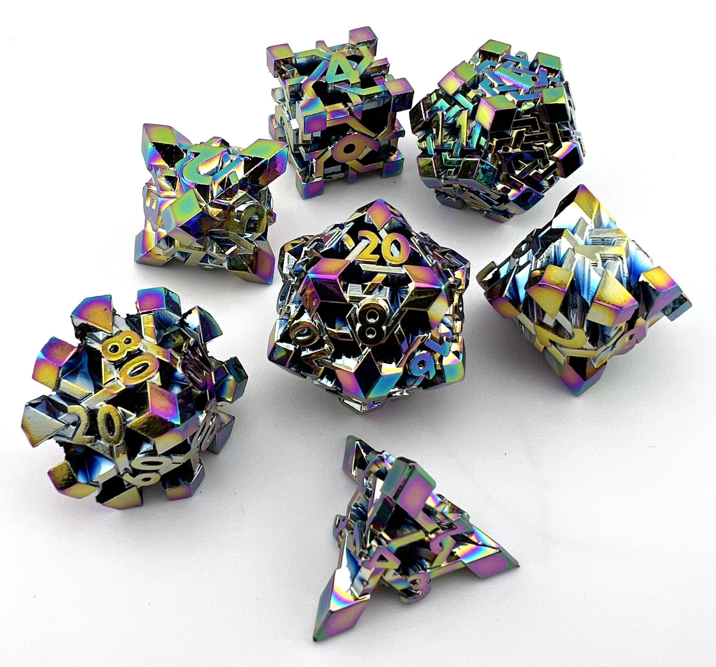 MP-02 Rainbow, Puzzle, Metal Dice Set