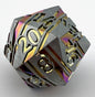 Silver and Rainbow Large Striped D20