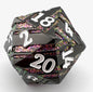 Gunmetal and Purple Large Striped D20