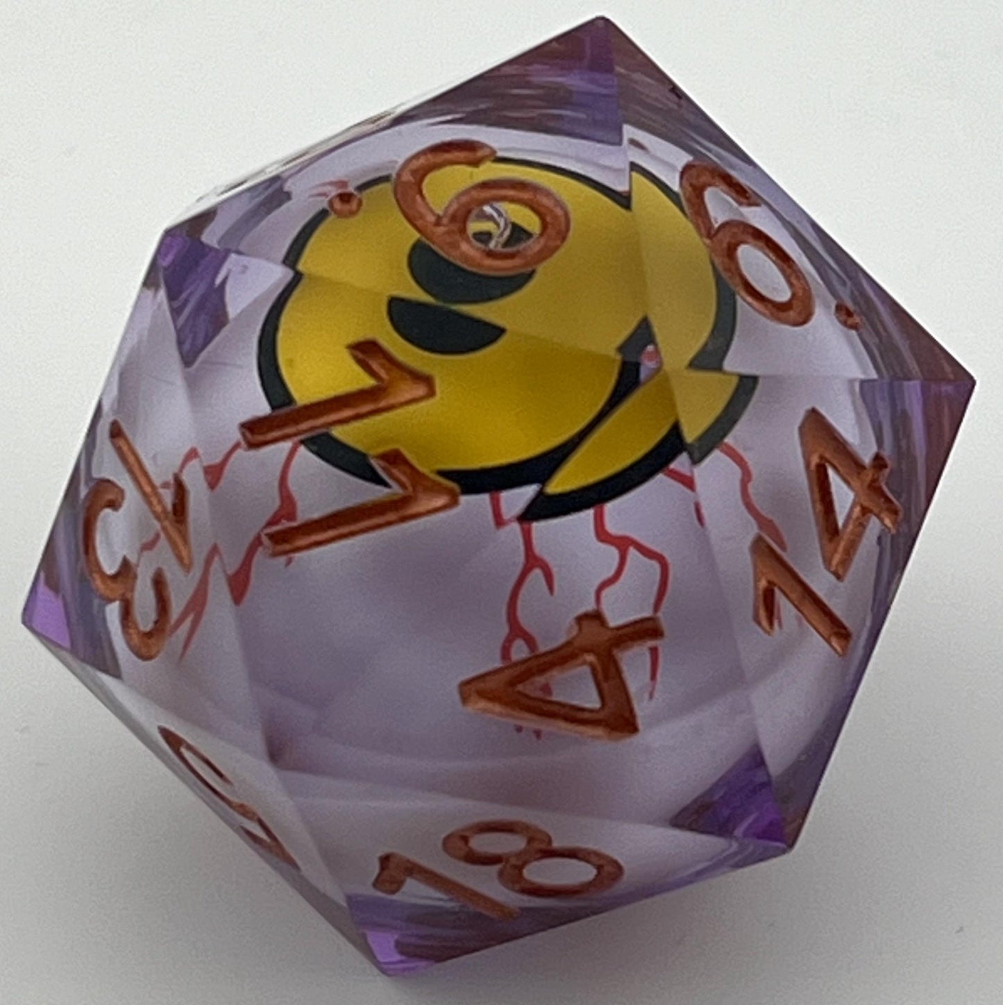 SL-33 Large, Purple, Floating-Eyeball, Liquid-Core-Series, Sharp-Edged, Resin Die