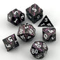 Gunmetal and Purple Striped Dice