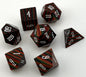Green, Red, Cream, and Black Laminated Wood Dice